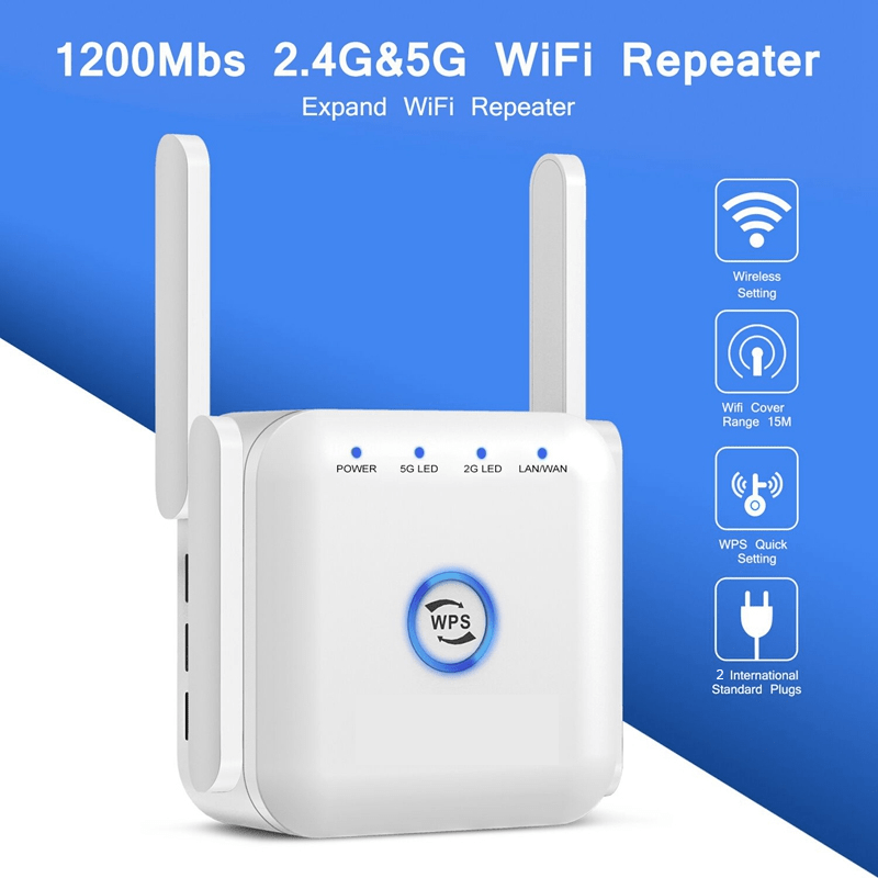 1200mbs 2.4ghz and 5ghz wifi repeater 