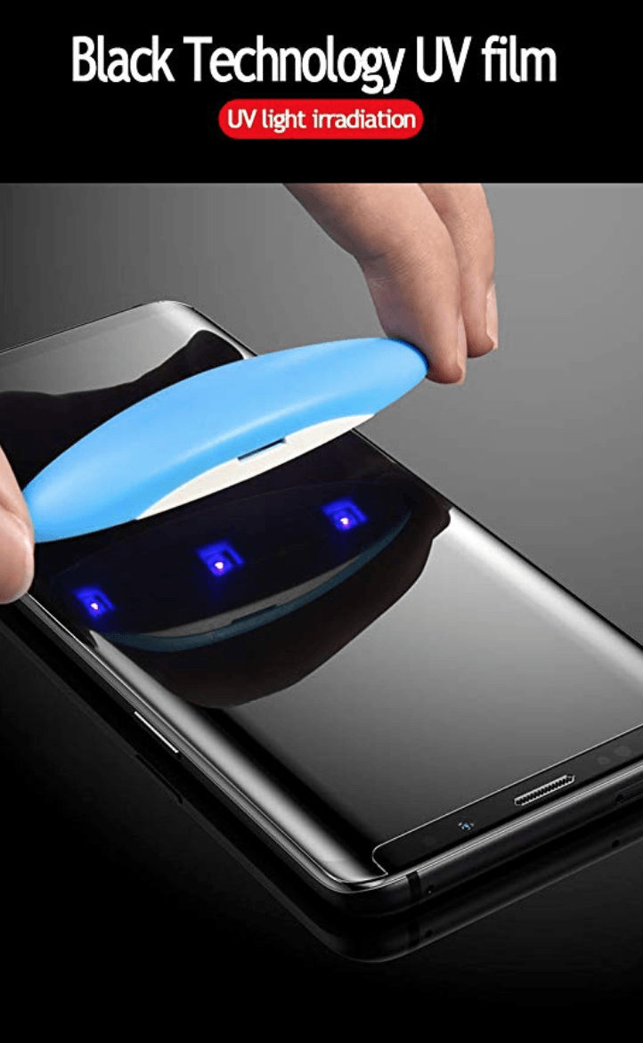 Nano UV Glue Temper glass KIT – edge to edge protection for Samsung S8 | S9 | S9+ | Note 8 | Note 9 Curve Screen