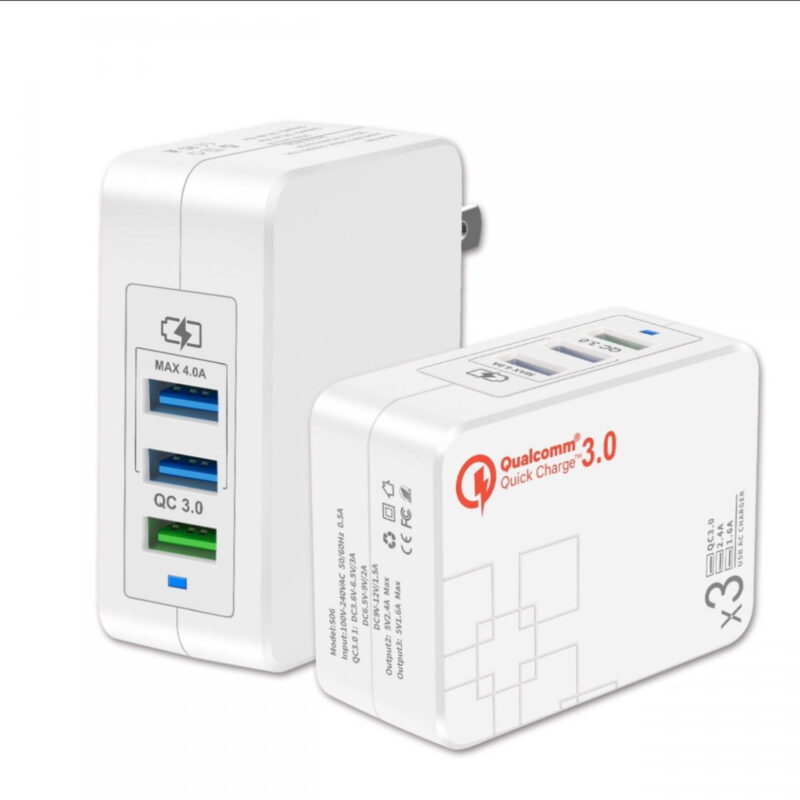 QC 3.0 Quick Charger 3 ports usb charger CE FCC ROHS certified usb wall charge