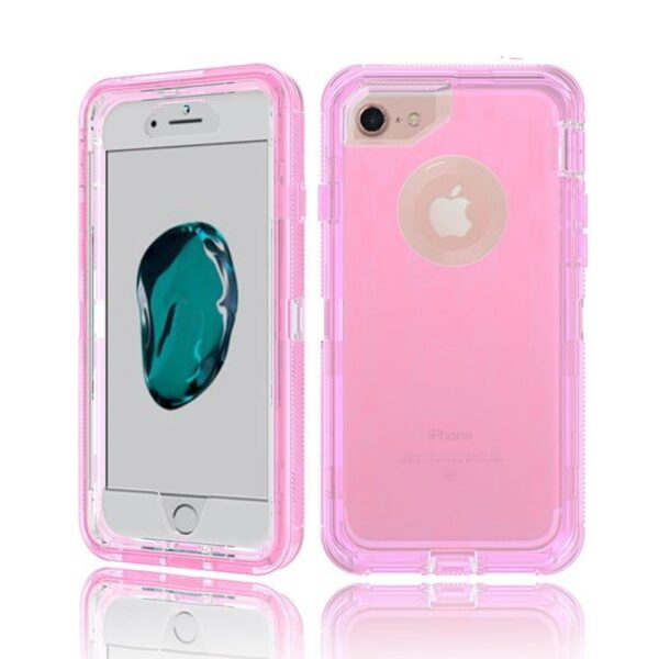 For Iphone XR Clear Defender Mobile Case - Pink