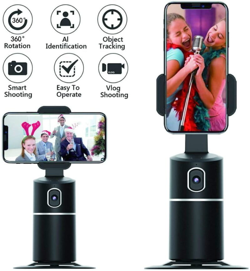Auto Tracking Phone Holder,360° Rotation Face Body - Image 3