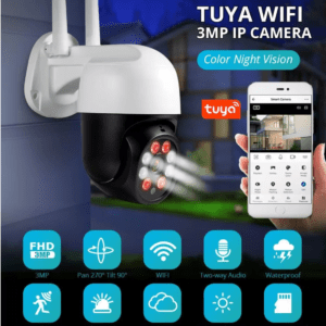 3mp Al-Outdoor Security-camera Auto tracking Floodlight Tuya App
