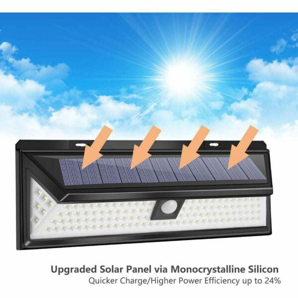 118 led Solar light  - motion sensor rechargeable light