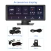 10.26" 4K Dashcam with Wireless Apple CarPlay & Android Auto  Backup Camera & FM Radio - Image 2