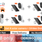 bundle price - 4 solar camera and 1 video doorbell complete solution wireless security camera