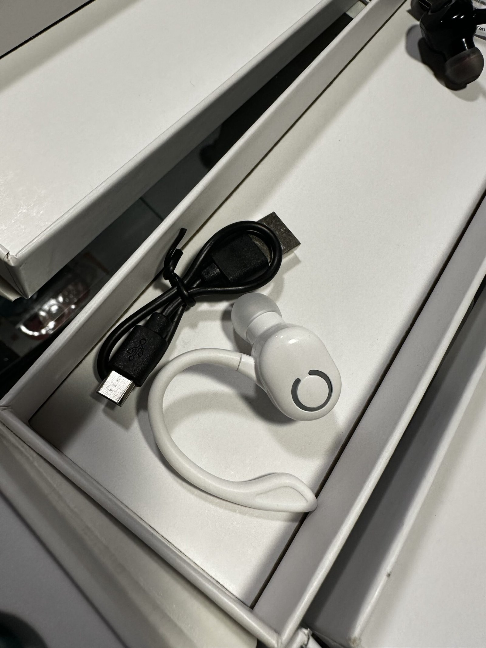 Wireless Ear Hook Bluetooth Earbuds with push Control & USB Charging - Image 5