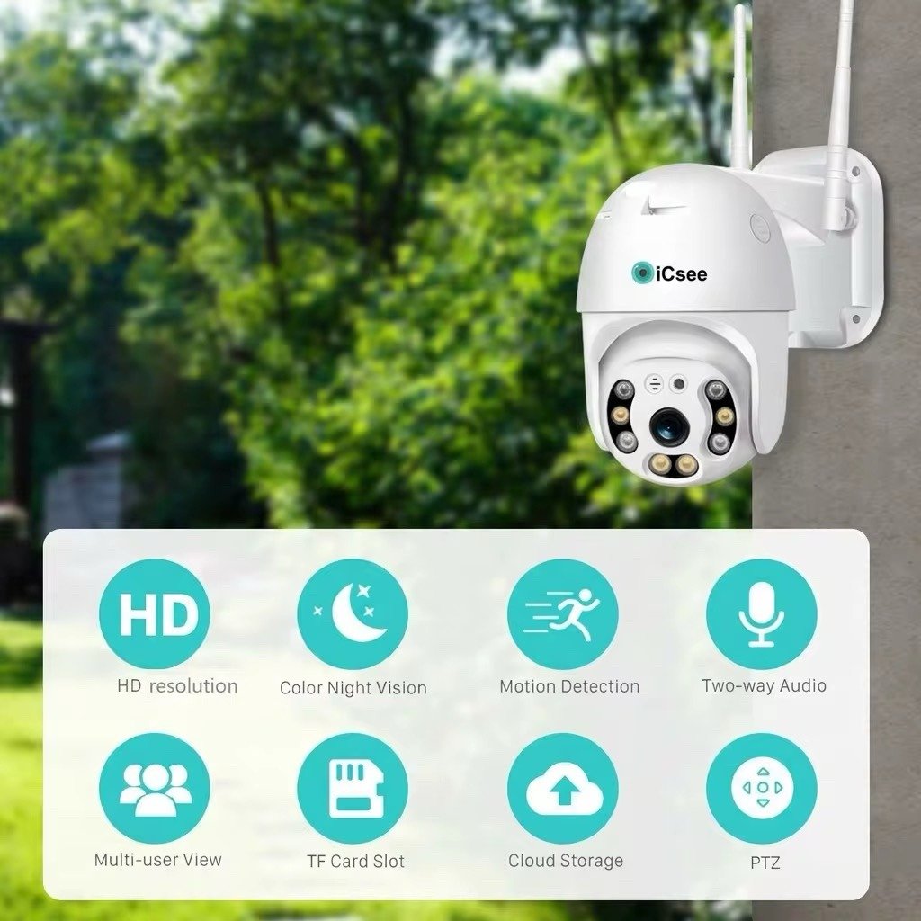 Outdoor WiFi PTZ Security Camera – Dual Antenna Wireless Surveillance (iCSee App) - Image 6