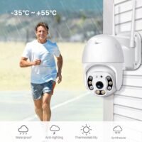 Outdoor WiFi PTZ Security Camera – Dual Antenna Wireless Surveillance (iCSee App)