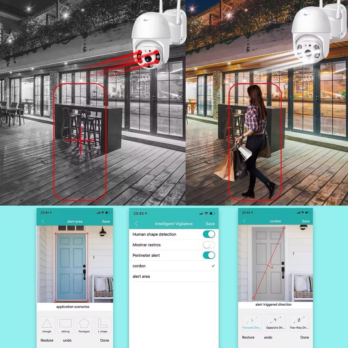 Outdoor WiFi PTZ Security Camera – Dual Antenna Wireless Surveillance (iCSee App) - Image 3