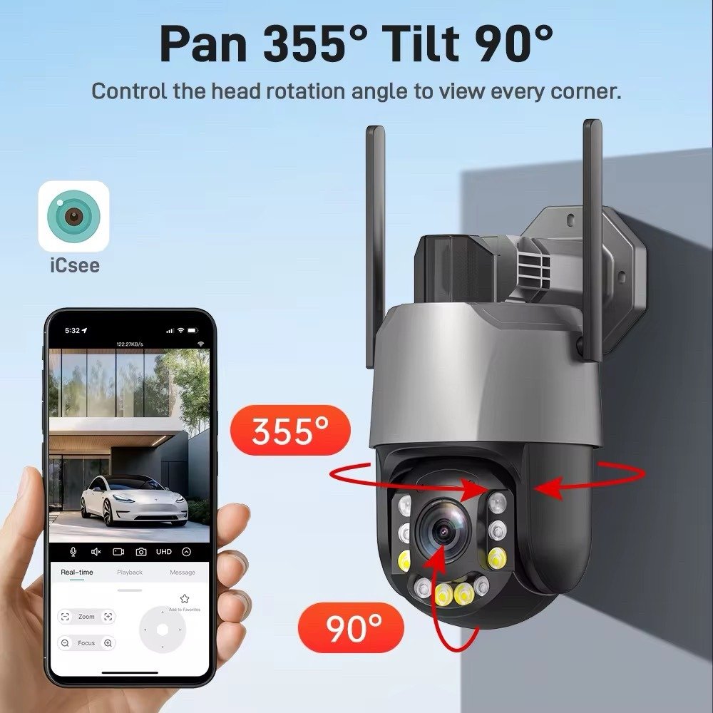 Outdoor 5MP WiFi Smart Security Camera – 20X Optical Zoom PTZ with Laser Night Vision - Image 3